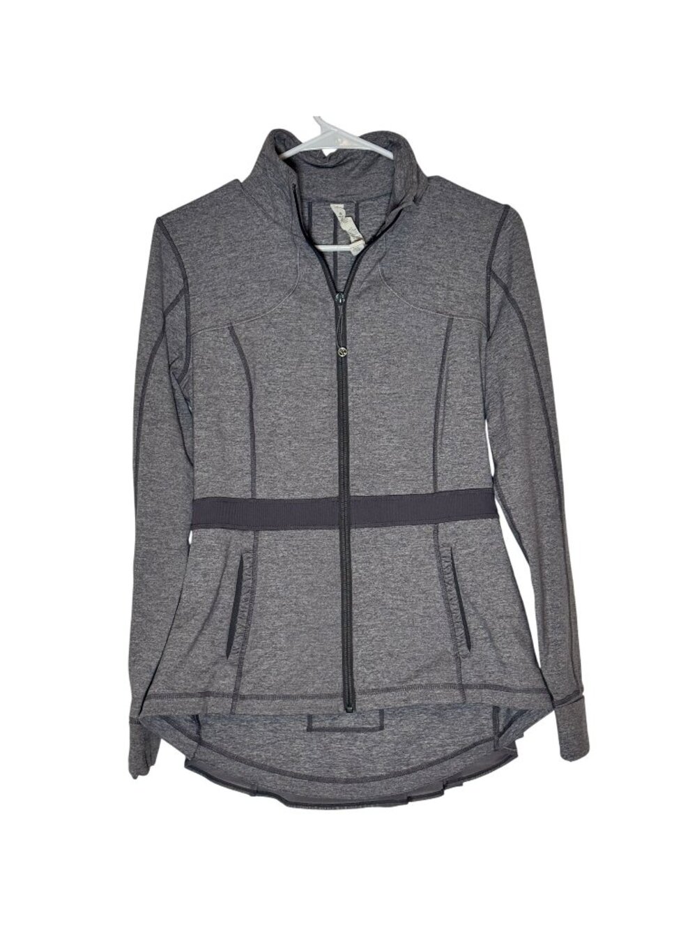Lululemon RARE Peplum Riding Jacket Women's Size 8 in Gray Excellent Condition!
